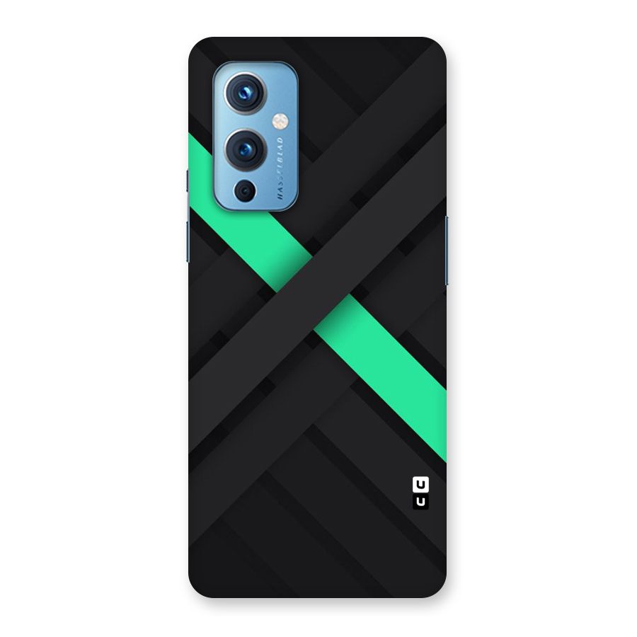 Green Stripe Diagonal Back Case for OnePlus 9