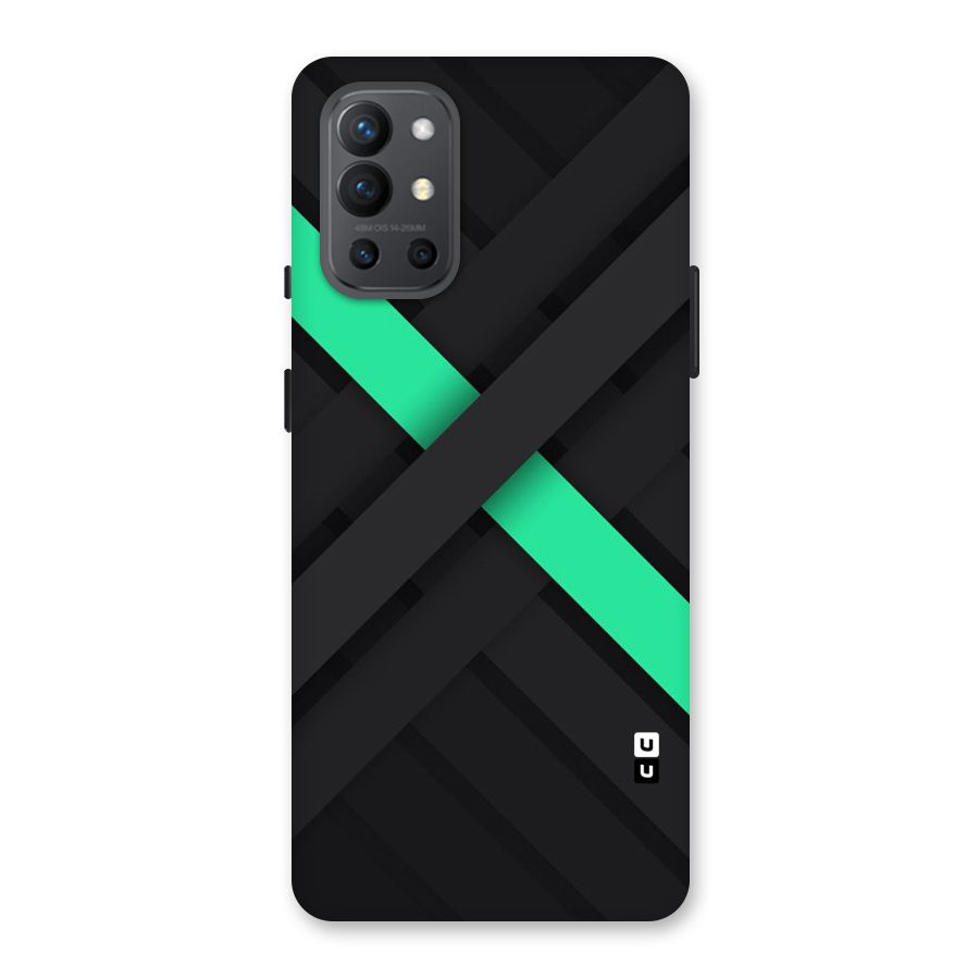 Green Stripe Diagonal Back Case for OnePlus 9R
