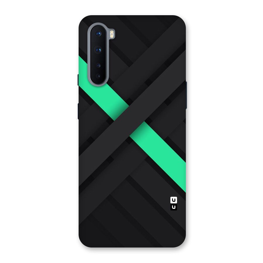 Green Stripe Diagonal Back Case for OnePlus Nord
