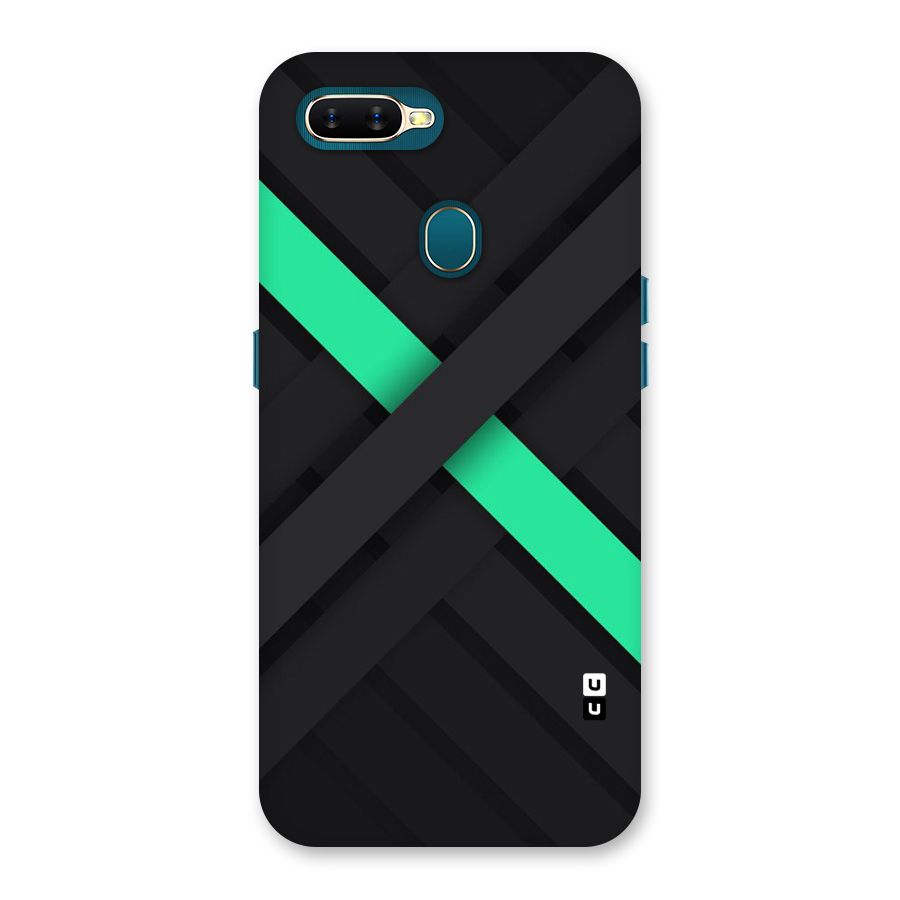 Green Stripe Diagonal Back Case for Oppo A11k
