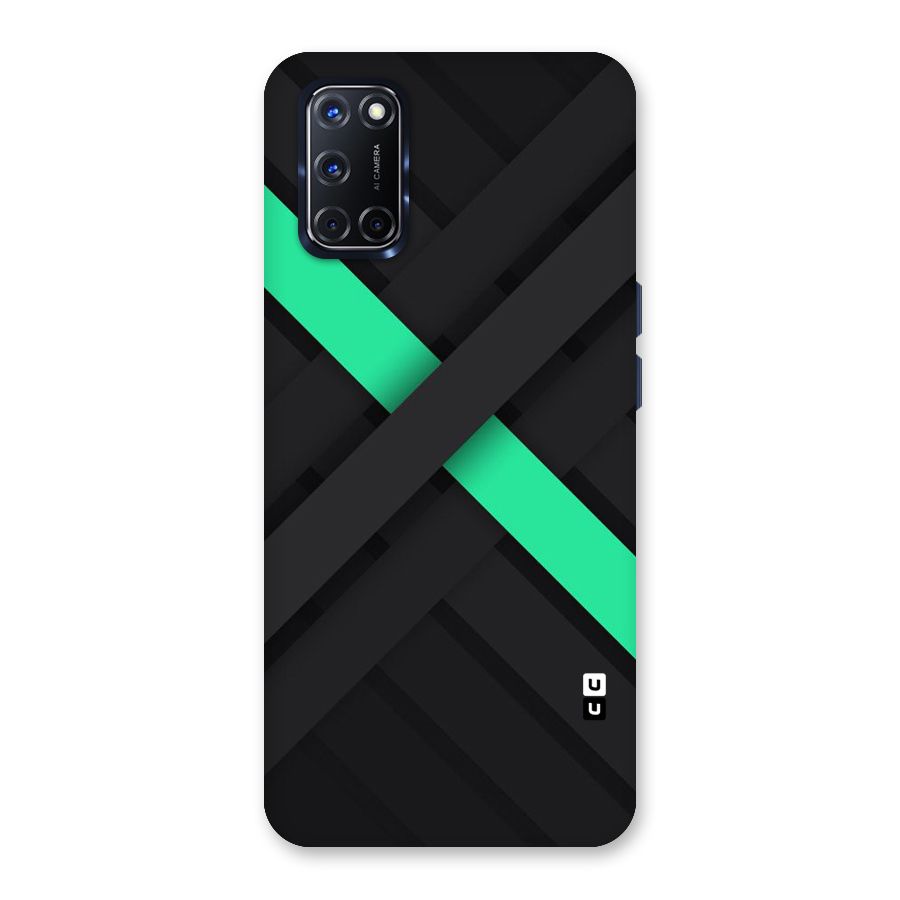 Green Stripe Diagonal Back Case for Oppo A52