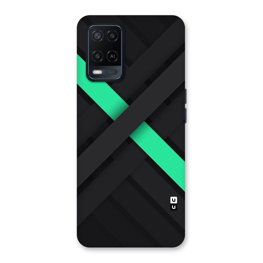 Green Stripe Diagonal Back Case for Oppo A54