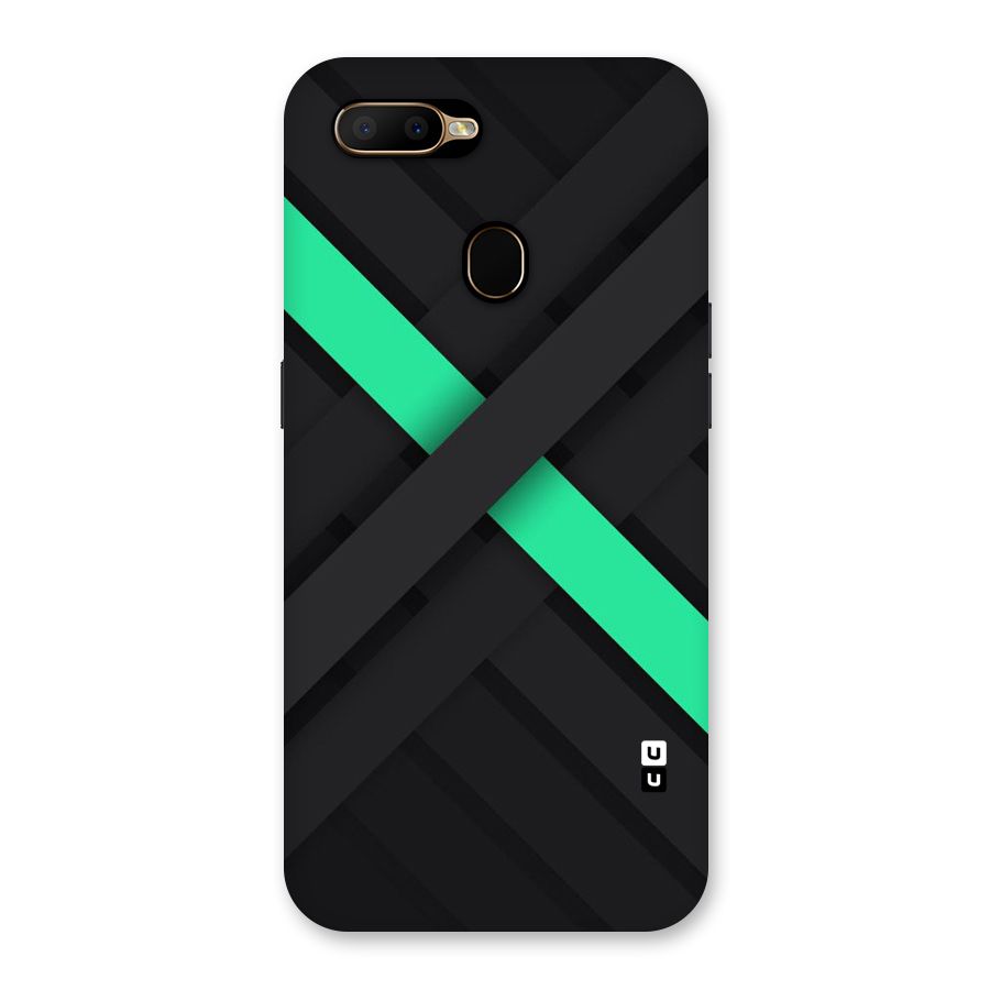 Green Stripe Diagonal Back Case for Oppo A5s