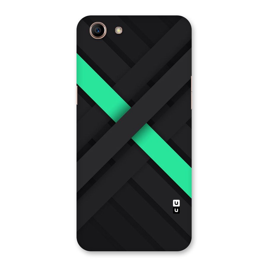 Green Stripe Diagonal Back Case for Oppo A83 (2018)