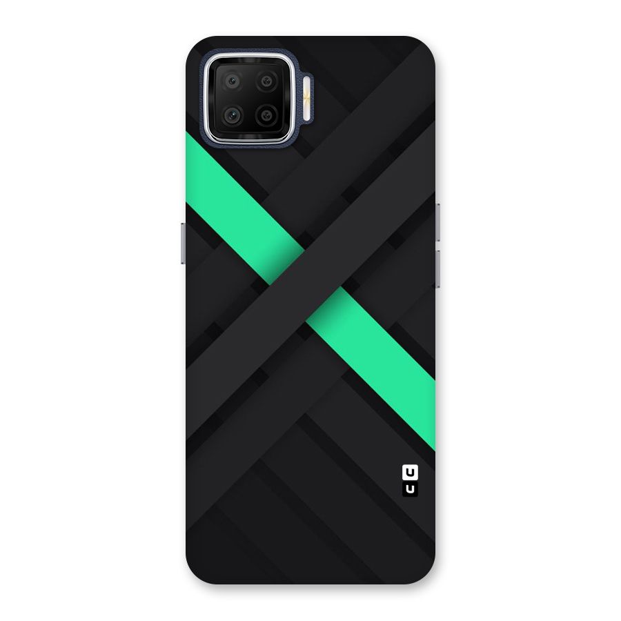 Green Stripe Diagonal Back Case for Oppo F17