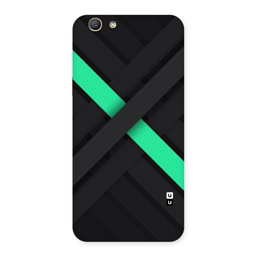 Green Stripe Diagonal Back Case for Oppo F1s