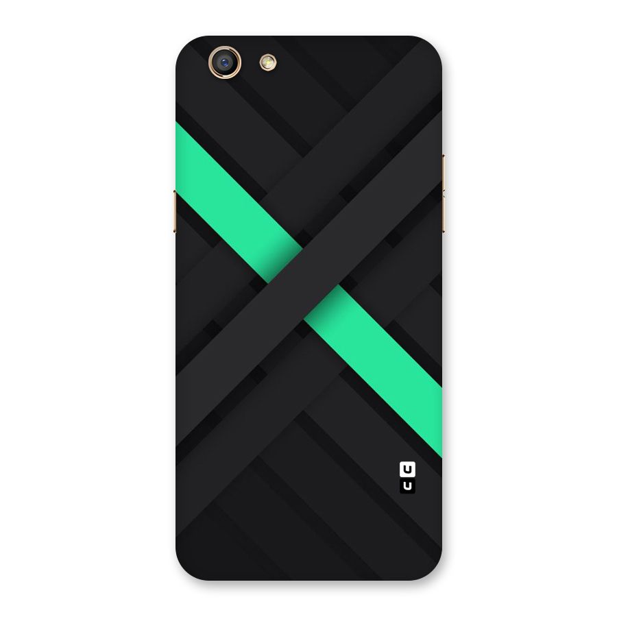 Green Stripe Diagonal Back Case for Oppo F3