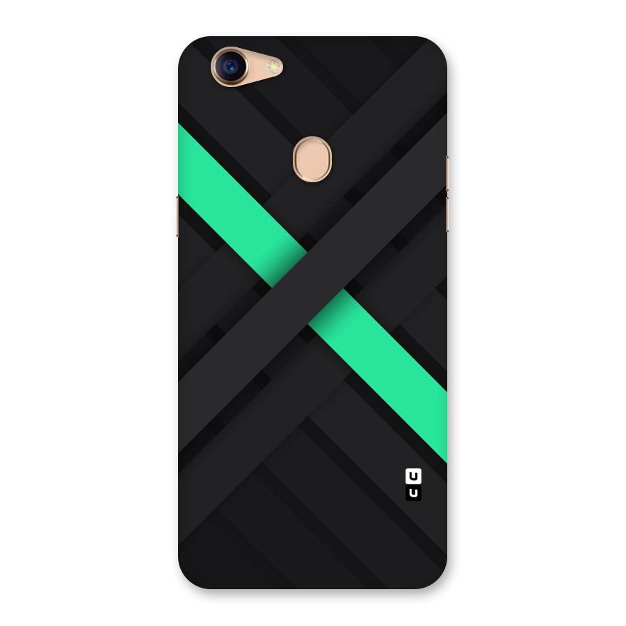 Green Stripe Diagonal Back Case for Oppo F5