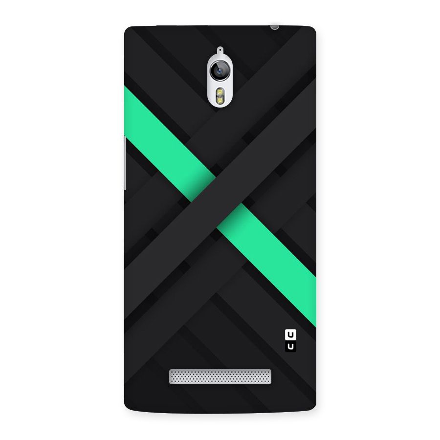 Green Stripe Diagonal Back Case for Oppo Find 7