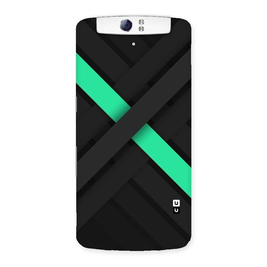 Green Stripe Diagonal Back Case for Oppo N1