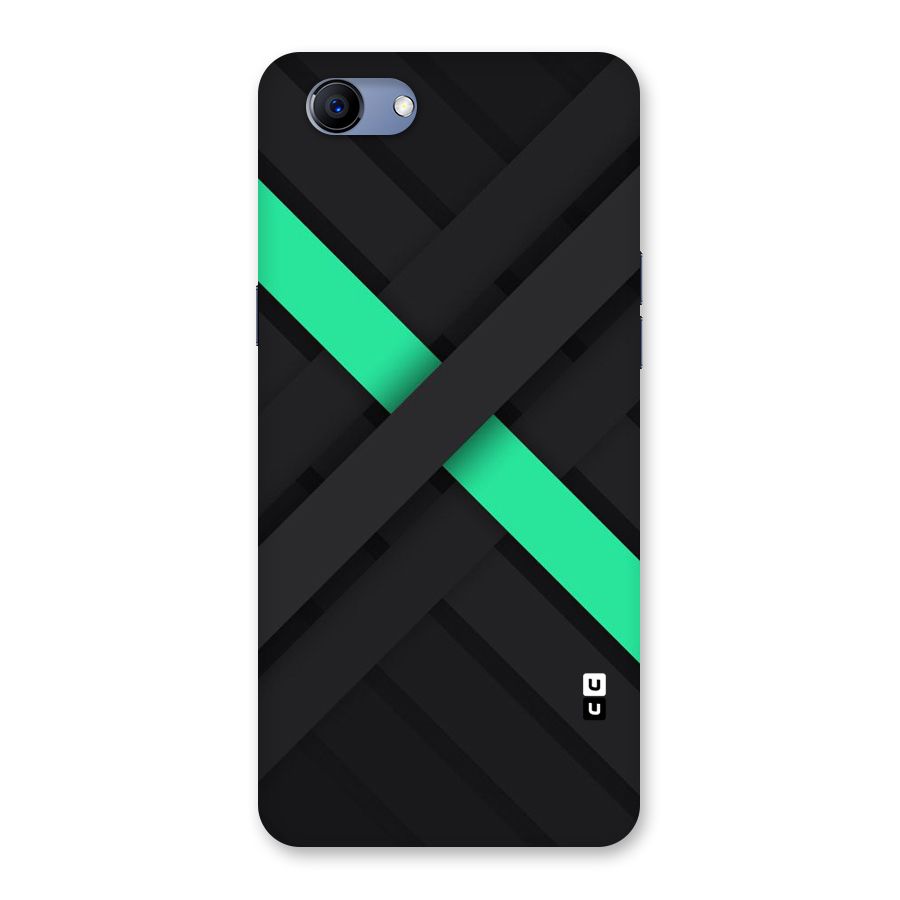 Green Stripe Diagonal Back Case for Oppo Realme 1