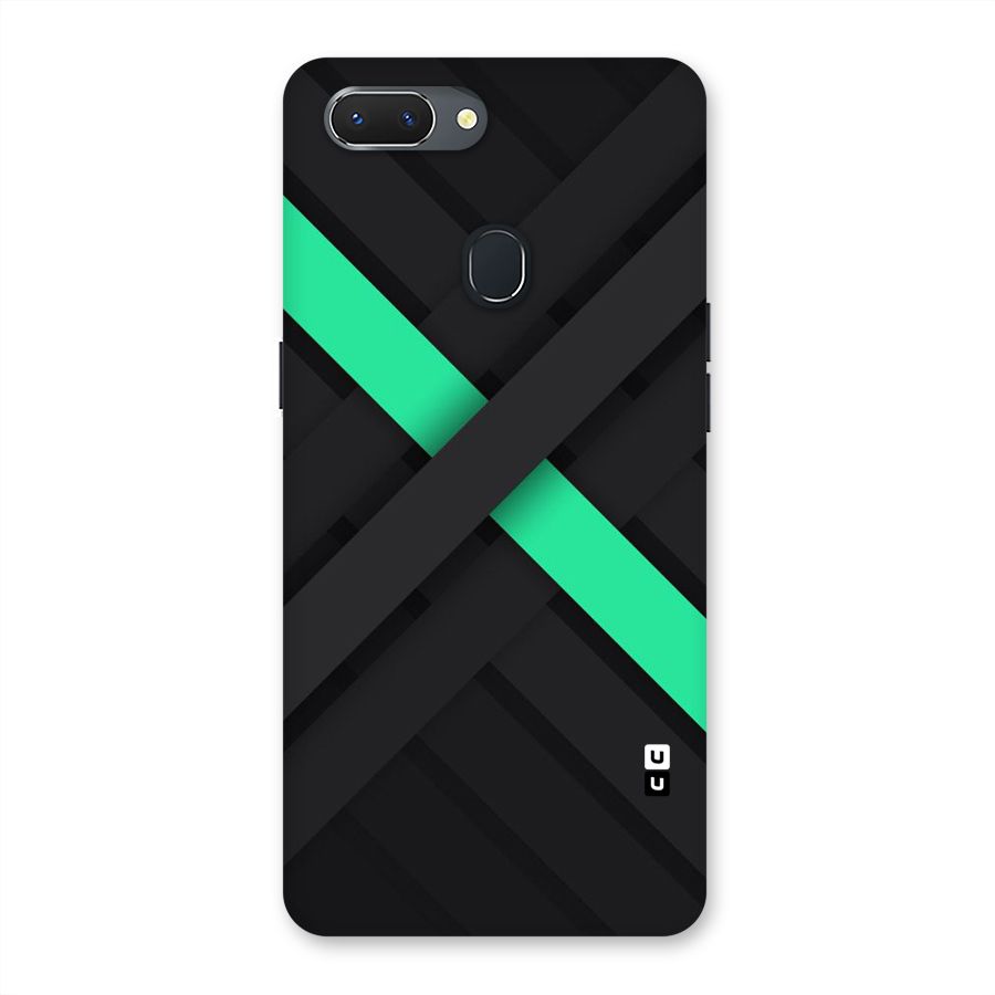Green Stripe Diagonal Back Case for Oppo Realme 2