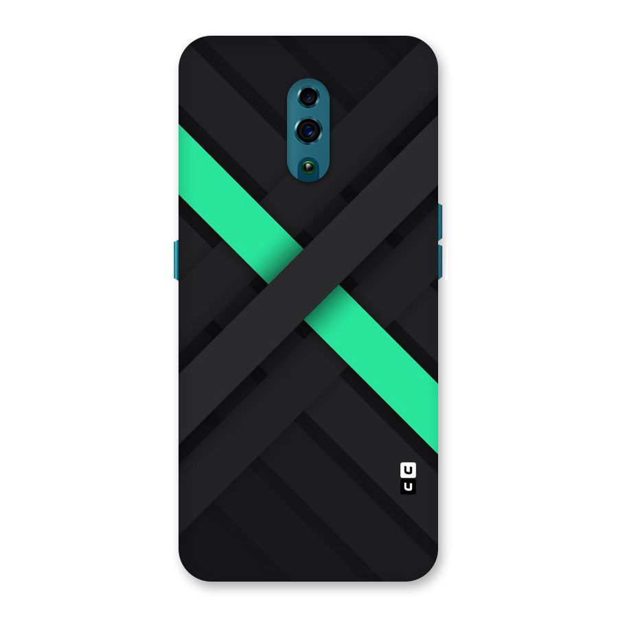 Green Stripe Diagonal Back Case for Oppo Reno