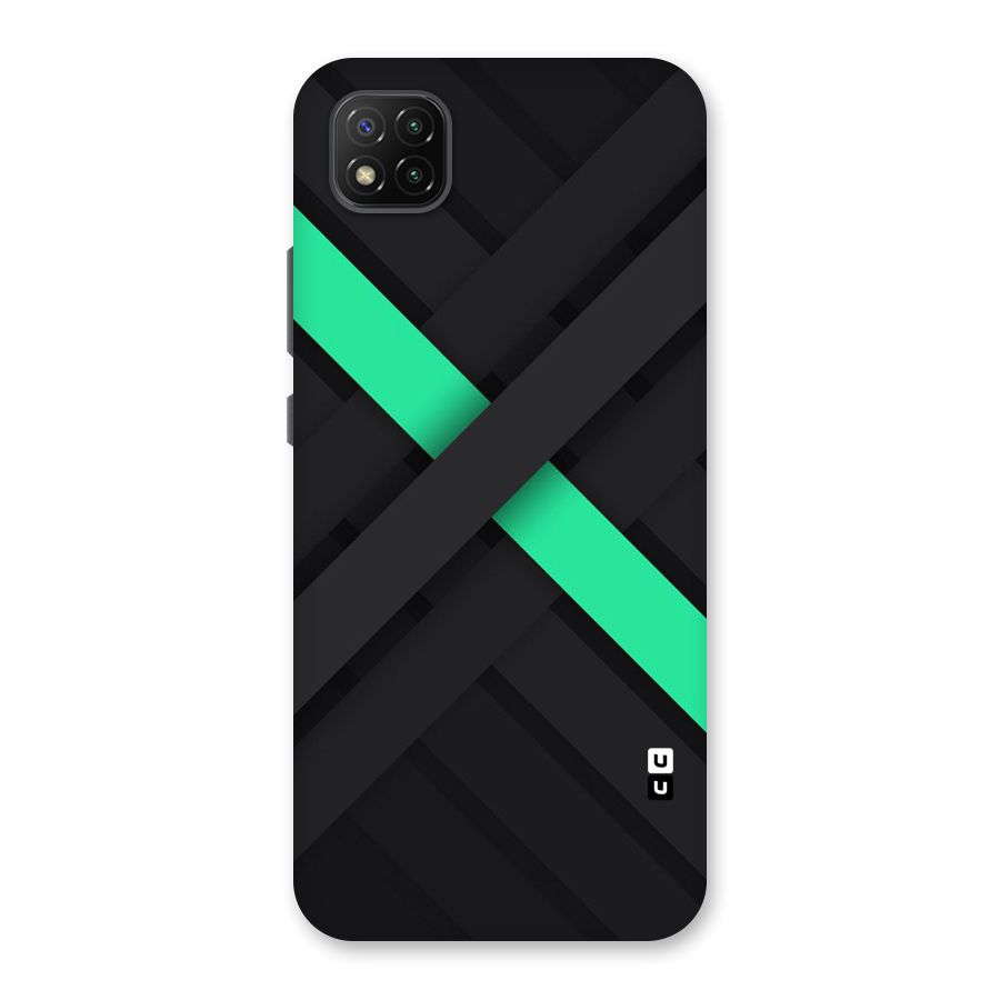 Green Stripe Diagonal Back Case for Poco C3