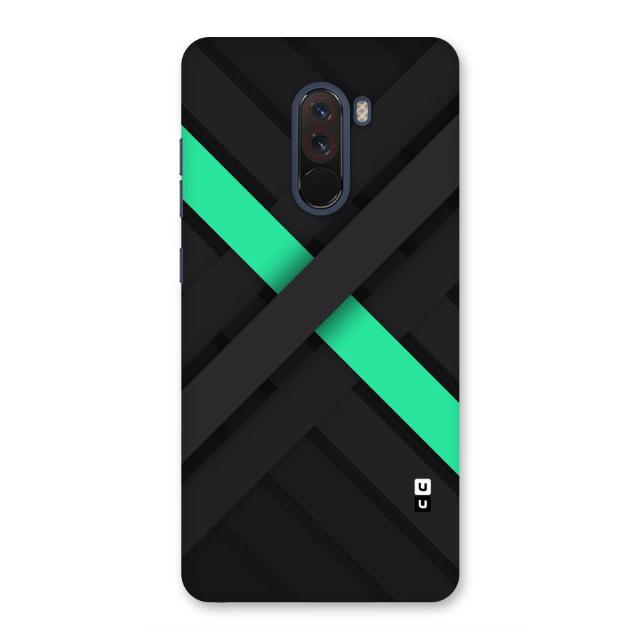 Green Stripe Diagonal Back Case for Poco F1