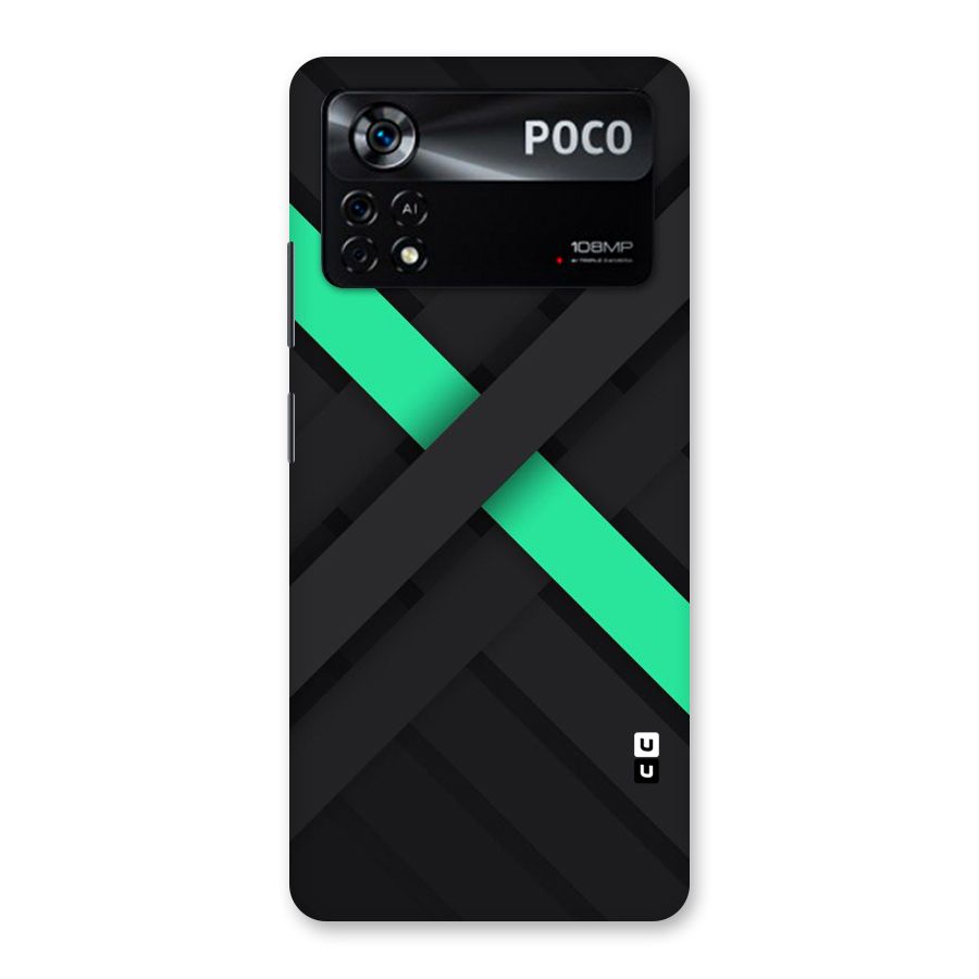 Green Stripe Diagonal Back Case for Poco X4 Pro 5G