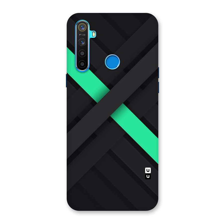 Green Stripe Diagonal Back Case for Realme 5s