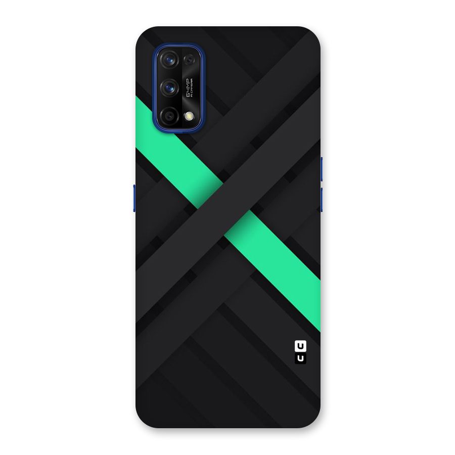 Green Stripe Diagonal Back Case for Realme 7 Pro