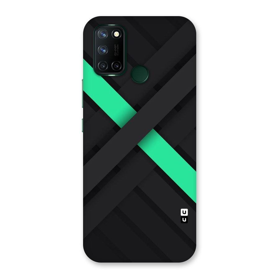 Green Stripe Diagonal Back Case for Realme 7i