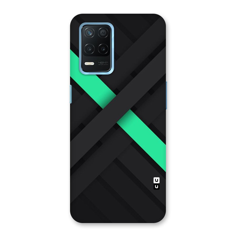 Green Stripe Diagonal Back Case for Realme 8s 5G
