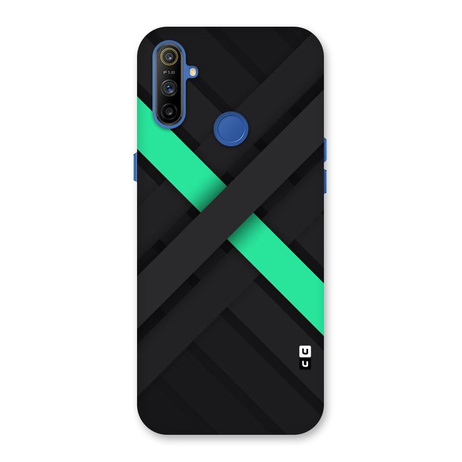 Green Stripe Diagonal Back Case for Realme Narzo 10A