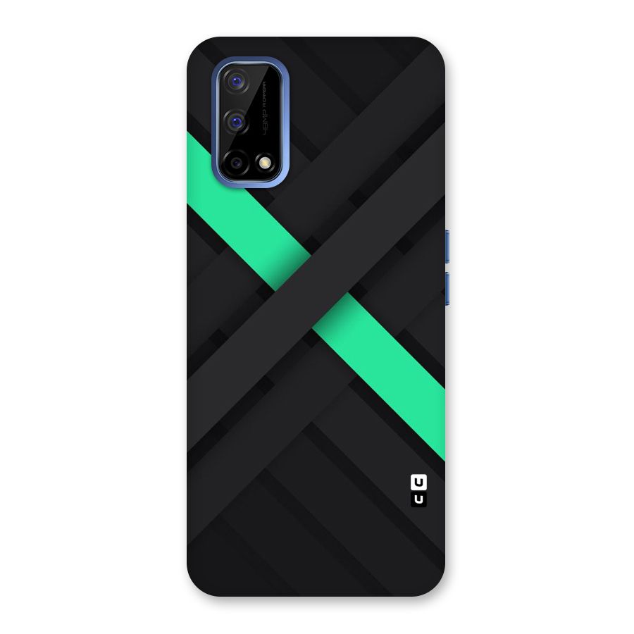 Green Stripe Diagonal Back Case for Realme Narzo 30 Pro