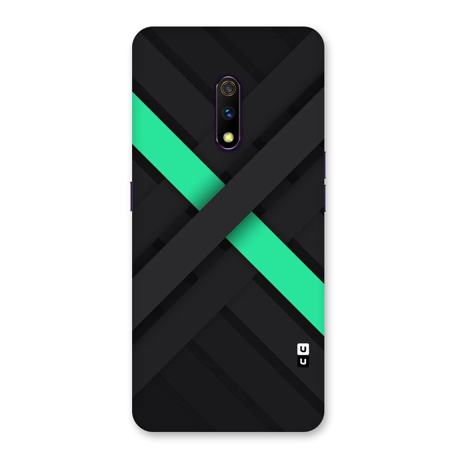 Green Stripe Diagonal Back Case for Realme X