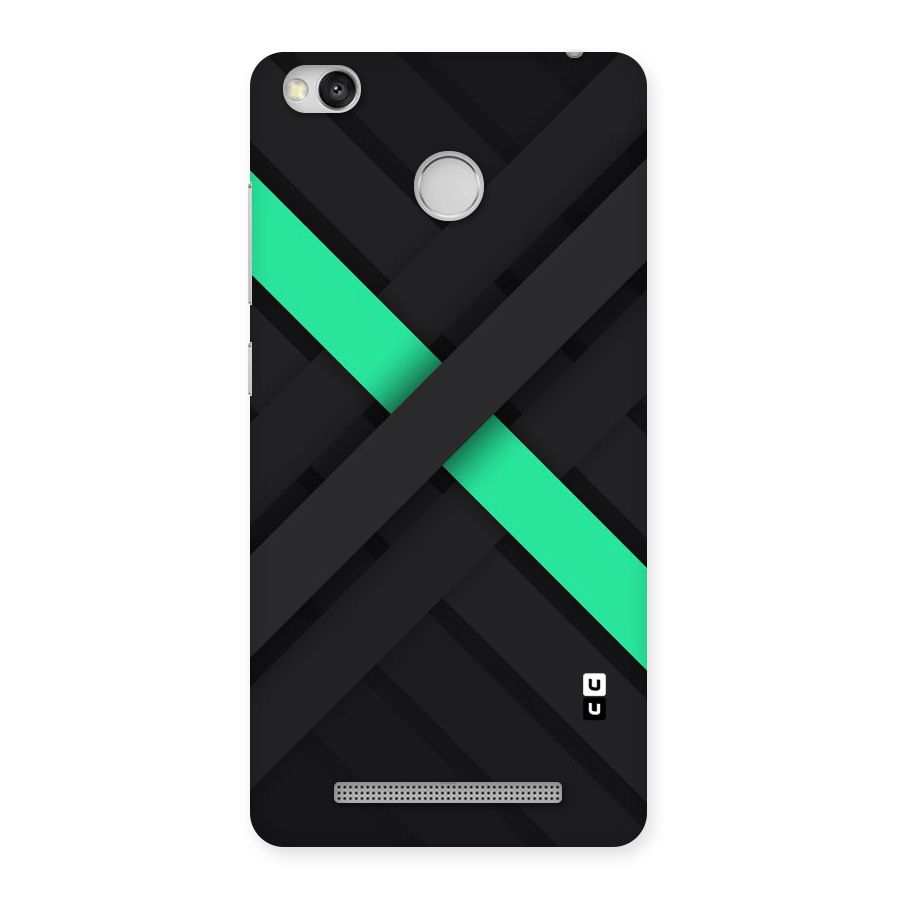Green Stripe Diagonal Back Case for Redmi 3S Prime