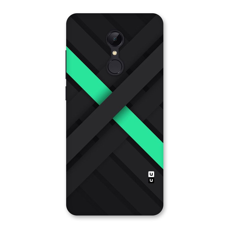 Green Stripe Diagonal Back Case for Redmi 5