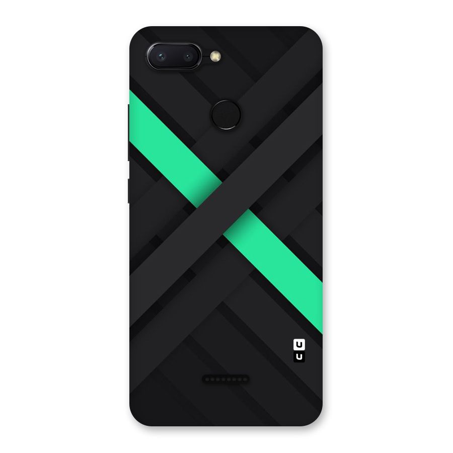 Green Stripe Diagonal Back Case for Redmi 6