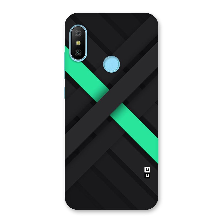 Green Stripe Diagonal Back Case for Redmi 6 Pro