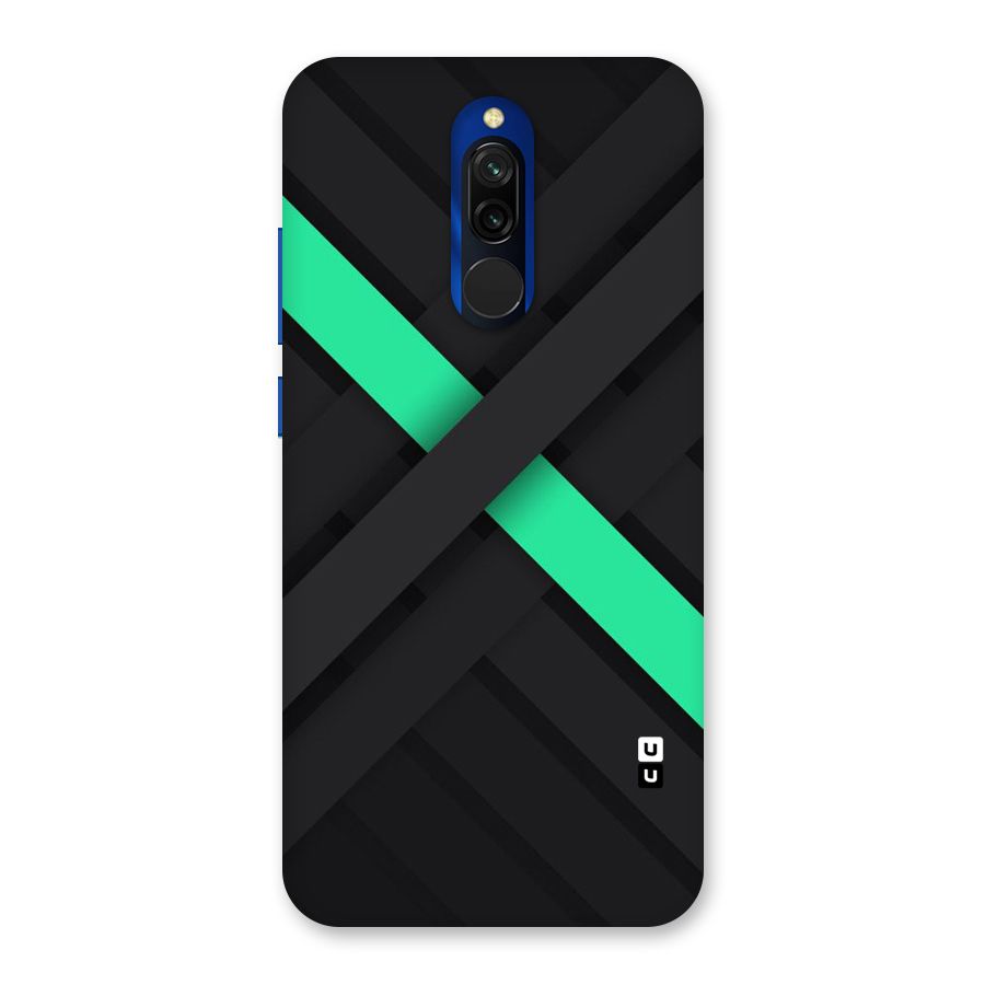 Green Stripe Diagonal Back Case for Redmi 8