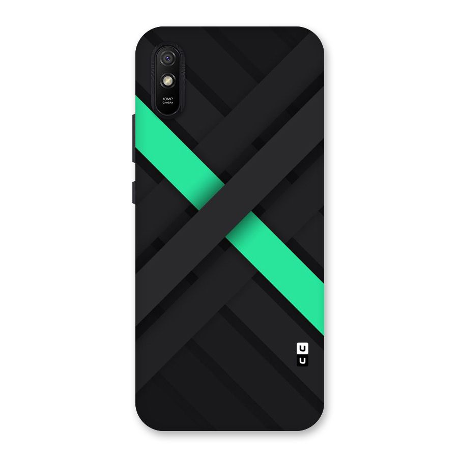 Green Stripe Diagonal Back Case for Redmi 9i