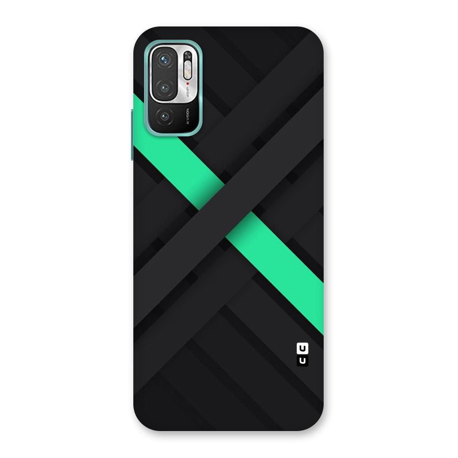 Green Stripe Diagonal Back Case for Redmi Note 10T 5G