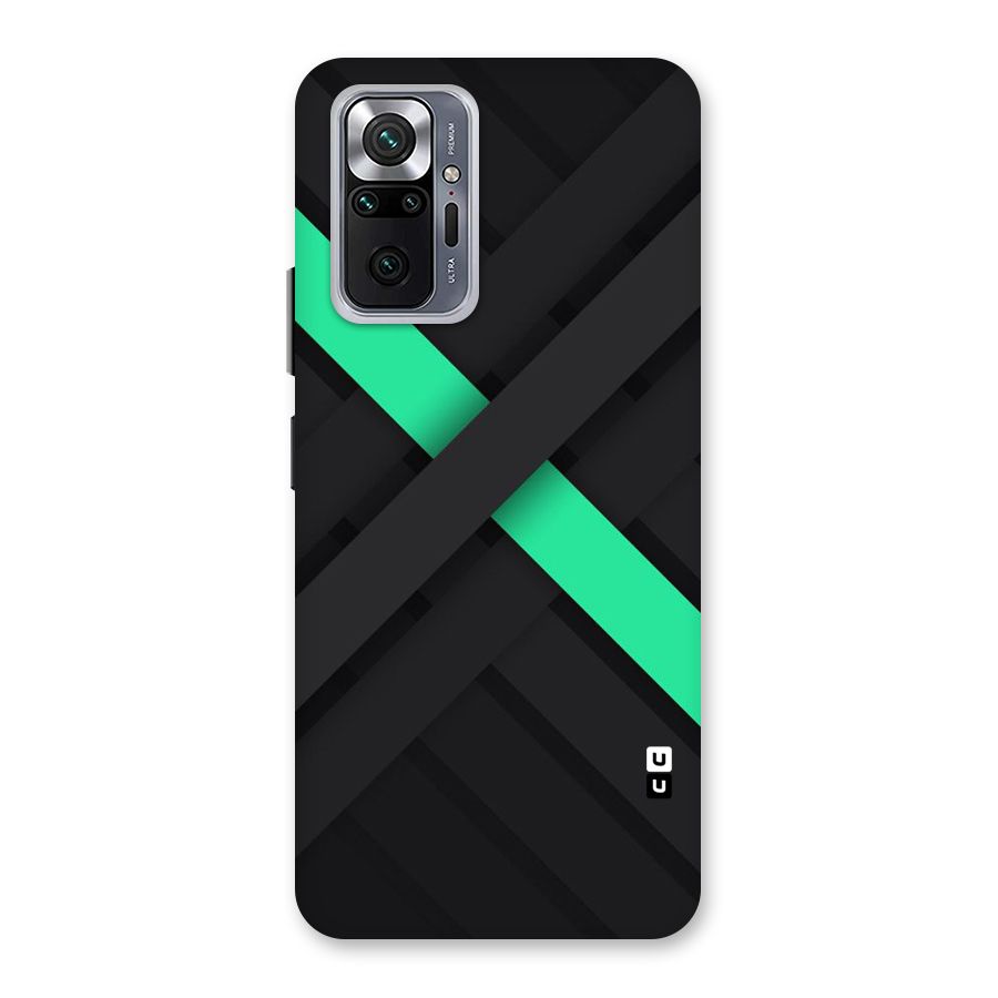 Green Stripe Diagonal Back Case for Redmi Note 10 Pro