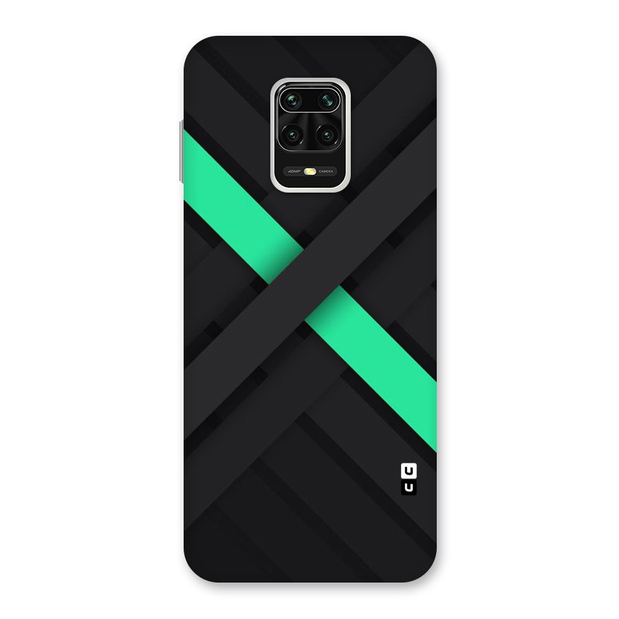 Green Stripe Diagonal Back Case for Redmi Note 9 Pro