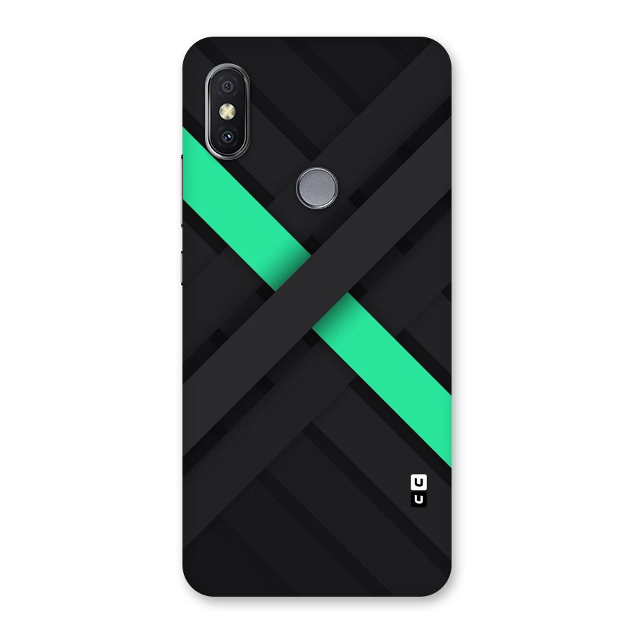Green Stripe Diagonal Back Case for Redmi Y2
