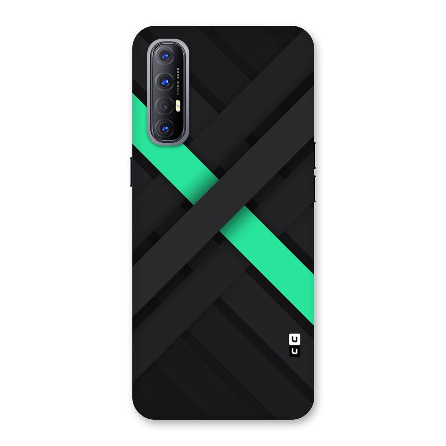 Green Stripe Diagonal Back Case for Reno3 Pro