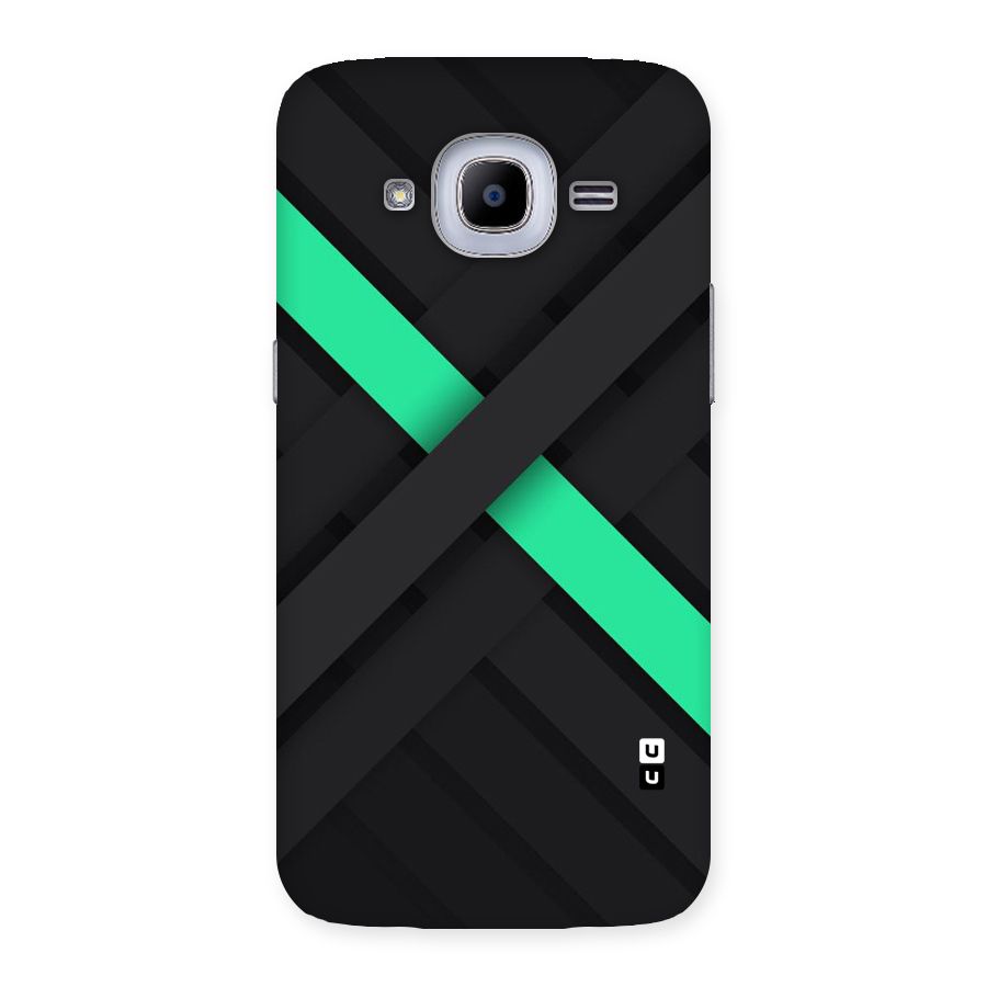 Green Stripe Diagonal Back Case for Samsung Galaxy J2 2016