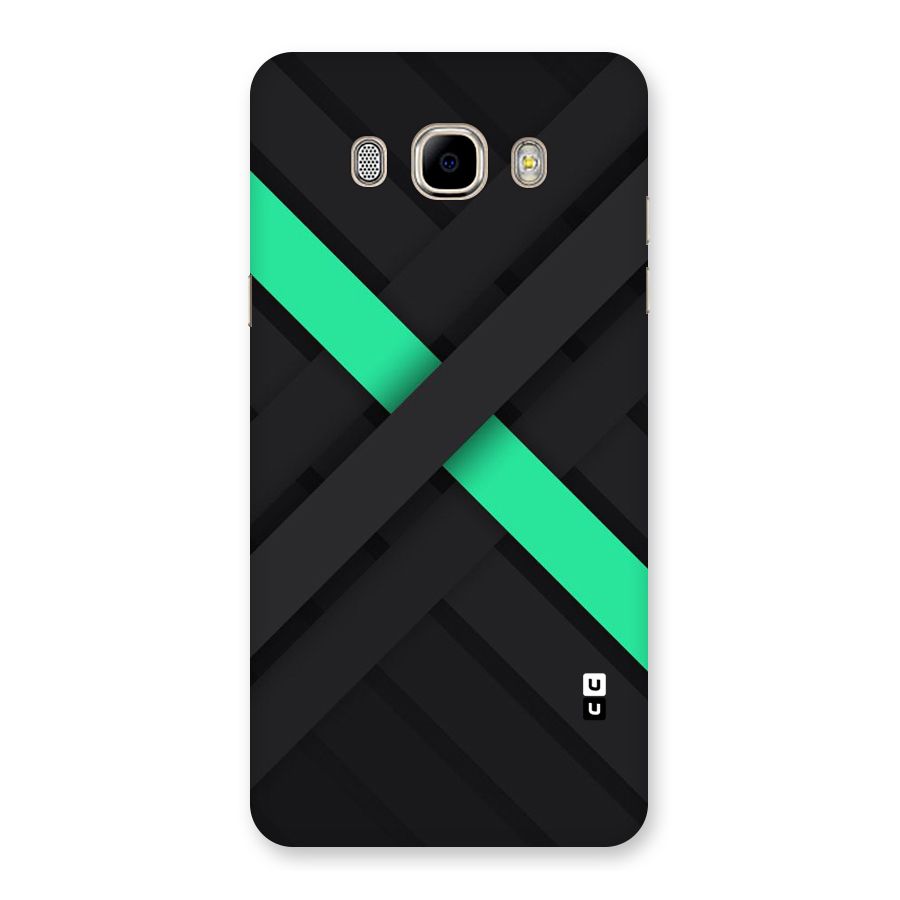 Green Stripe Diagonal Back Case for Samsung Galaxy J7 2016