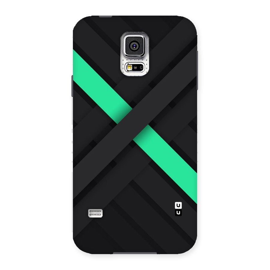 Green Stripe Diagonal Back Case for Samsung Galaxy S5