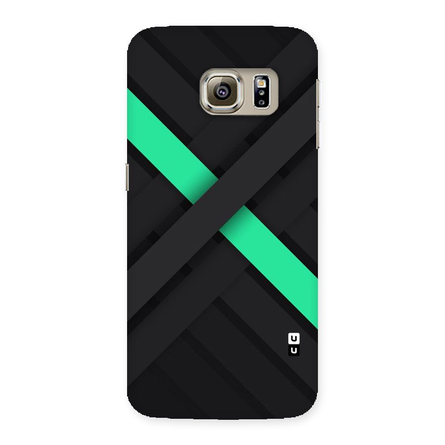 Green Stripe Diagonal Back Case for Samsung Galaxy S6 Edge Plus