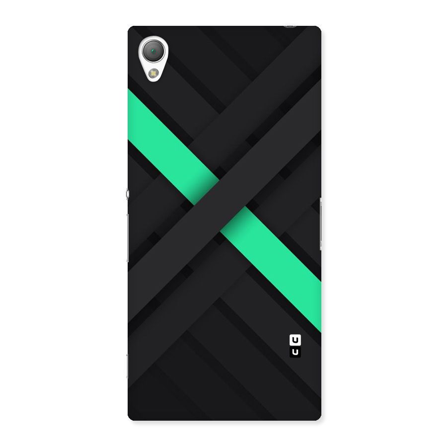 Green Stripe Diagonal Back Case for Sony Xperia Z3