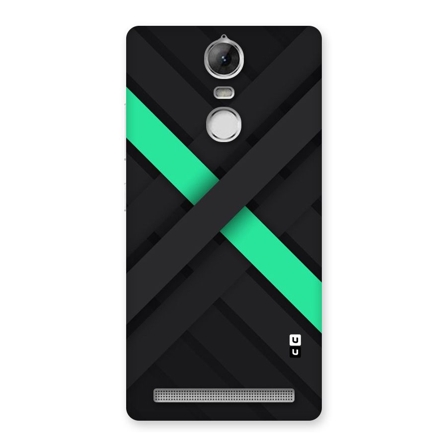 Green Stripe Diagonal Back Case for Vibe K5 Note