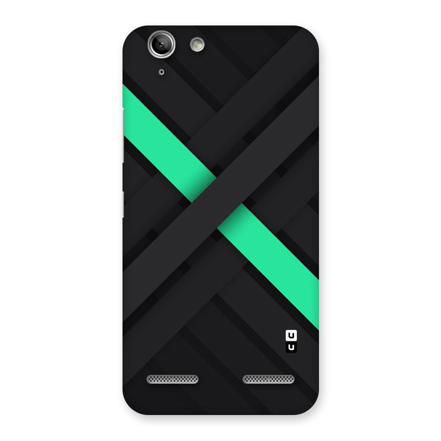 Green Stripe Diagonal Back Case for Vibe K5 Plus