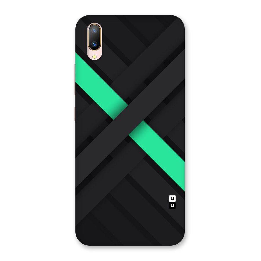 Green Stripe Diagonal Back Case for Vivo V11 Pro