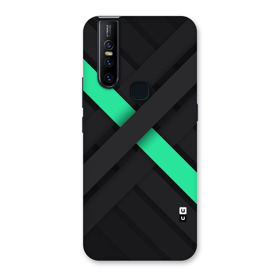 Green Stripe Diagonal Back Case for Vivo V15