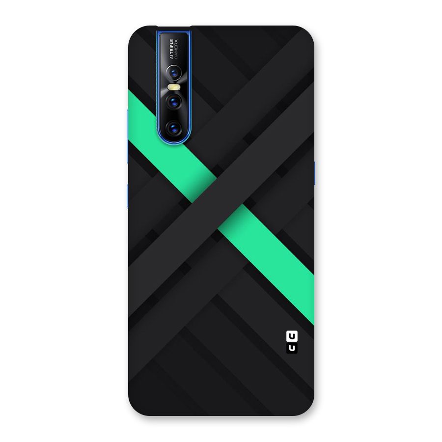Green Stripe Diagonal Back Case for Vivo V15 Pro
