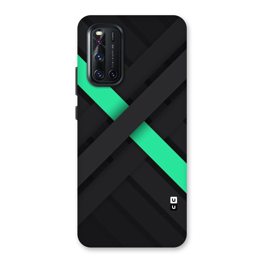 Green Stripe Diagonal Back Case for Vivo V19