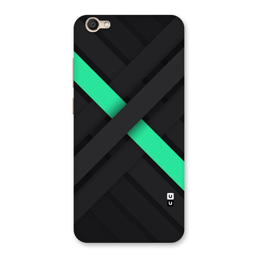 Green Stripe Diagonal Back Case for Vivo V5